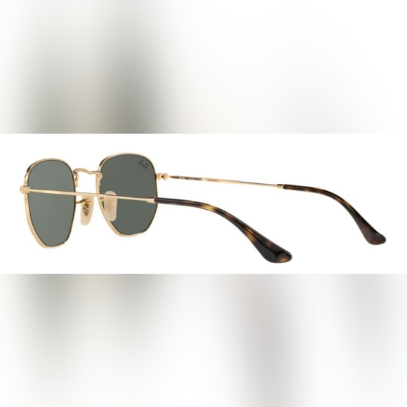 Ray Ban Hexagonal Green Lens Gold Frame RB3548N G15 - Picture 6 of 13